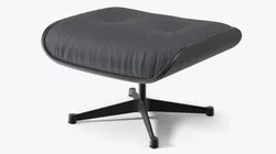Ottoman for Lounge Chair Black 3D model