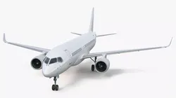 Passenger Aircraft Airbus A220-100 Detailed Cabin 3D model