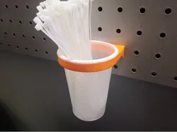 Pegboard 62mm Cup Holder (25mm pitch, 5mm holes)