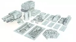 Scifi details and greeble 3D model