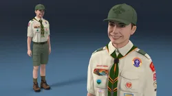 Smiling Boy Scout Wearing Uniform 3D model