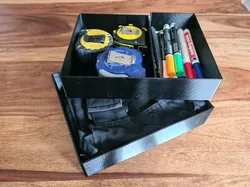 Stackable storage boxes for the hanging insert in a BOSCH L-Boxx / Sortimo LB 238/374