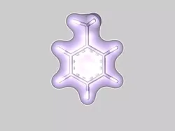 Toluene molecule 3D model