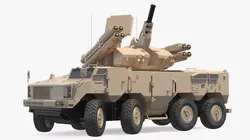 Type 625E Weapon Control System Sand Colored Rigged for Maya 3D model