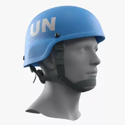 UN Peacekeeper Tactical Helmet Blue 3D model