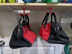 Under-mount handled bag hook