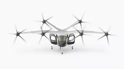 Urban Air Mobility Taxi with Enclosed Cockpit Rigged 3D model