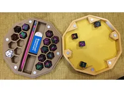 Dice Box n Tray with d&d logo - round magnets