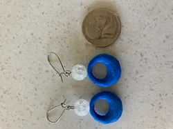 Faceted hoop earring