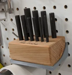 Pegboard Tray Holder for Hole Punch Block