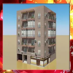 Photorealistic Low Poly Building Low-poly 3D model