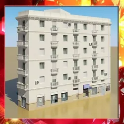 Photorealistic Low Poly Building Low-poly 3D model
