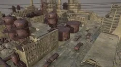 Ruined Factory And Suburbs