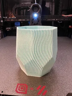 Wavy Hex Vase