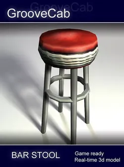 Bar Stool  low poly Low-poly 3D model