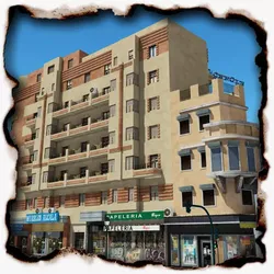 Building apartment in city Low-poly 3D model