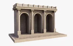 Classic Arch Gate Structure Free 3D model
