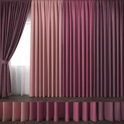 Curtains-R2 room with curtains and window Free 3D model