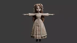 Cute Princess Character Free 3D model