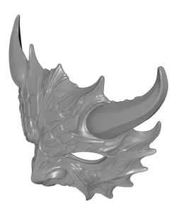 Dragon Born Mask – Horned Fantasy Cosplay Mask