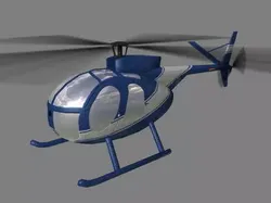 Hughes500 V3 Helicopter Low-poly 3D model