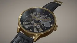 Mechanical Wristwatch (Rigged + Animated)