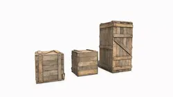 Wooden Boxes Low-poly PBR Free low-poly 3D model