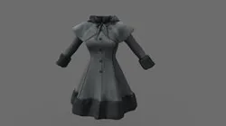 Closed Front Winter Coat With Cape