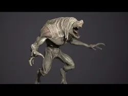 Creep Creature - Animated Game-ready model for Horror game Free low-poly 3D model