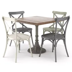 Dining set 08 Free 3D model