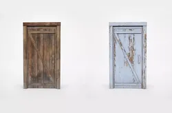 Door Two variants of textures Free low-poly 3D model