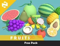 Free Pack - Fruits Free low-poly 3D model