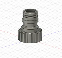 Gardenhose 1" to 3/4" thread fitting