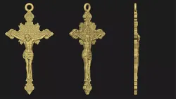 Jesus on Saint Benedict Cross Free 3D print model