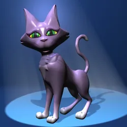lady cat rigged