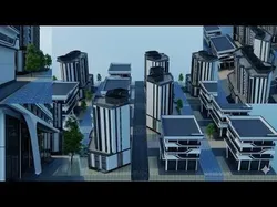 Modern Modular City Building Kit - Low Poly Free 3D model