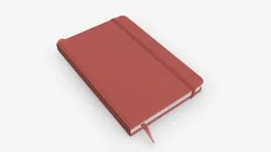 Notebook hardcover with strap A5