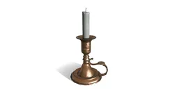 Old Candle Low-poly PBR Free low-poly 3D model