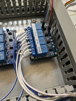 Relay board DIN rail mount