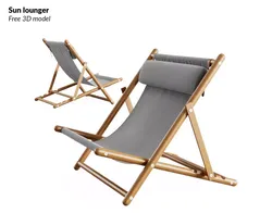 Sun lounger - Free 3D model Free 3D model