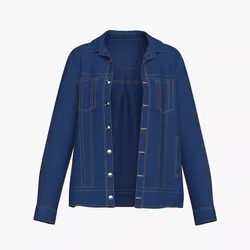 Unisex Denim Shirt Design  Free 3D model