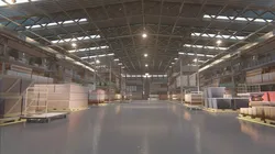 Warehouse filled with boxes and pallets Free 3D model
