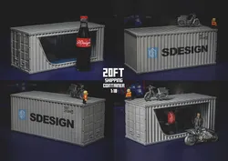20ft Shipping Container (1/18 Scale)