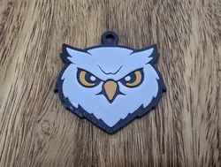 3 or 4 Color Stern Owl keyring (Animal Collection)