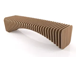 B1 curved bench Free 3D model