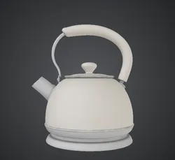 Classic Stovetop Kettle 3D Printable Model – Modern Kitchen Appliance Prop