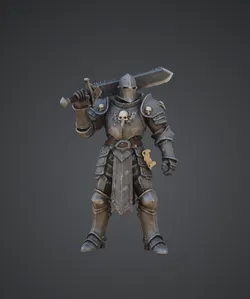 Dark Executioner Knight 3D Printable Model – Skull Armoured Greatsword Warrior