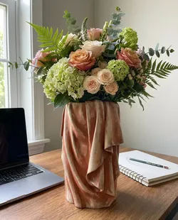 Draped Fabric Vase  Renaissance Cloth Planter Free 3D print model