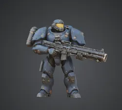 Elite Power Armour Shock Trooper STL – Sci-Fi Heavy Infantry 3D Printable Miniature