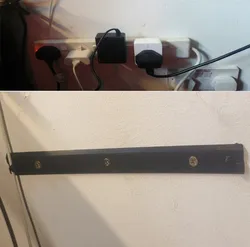 Extension Lead Wall-Mount, No Screws Needed!